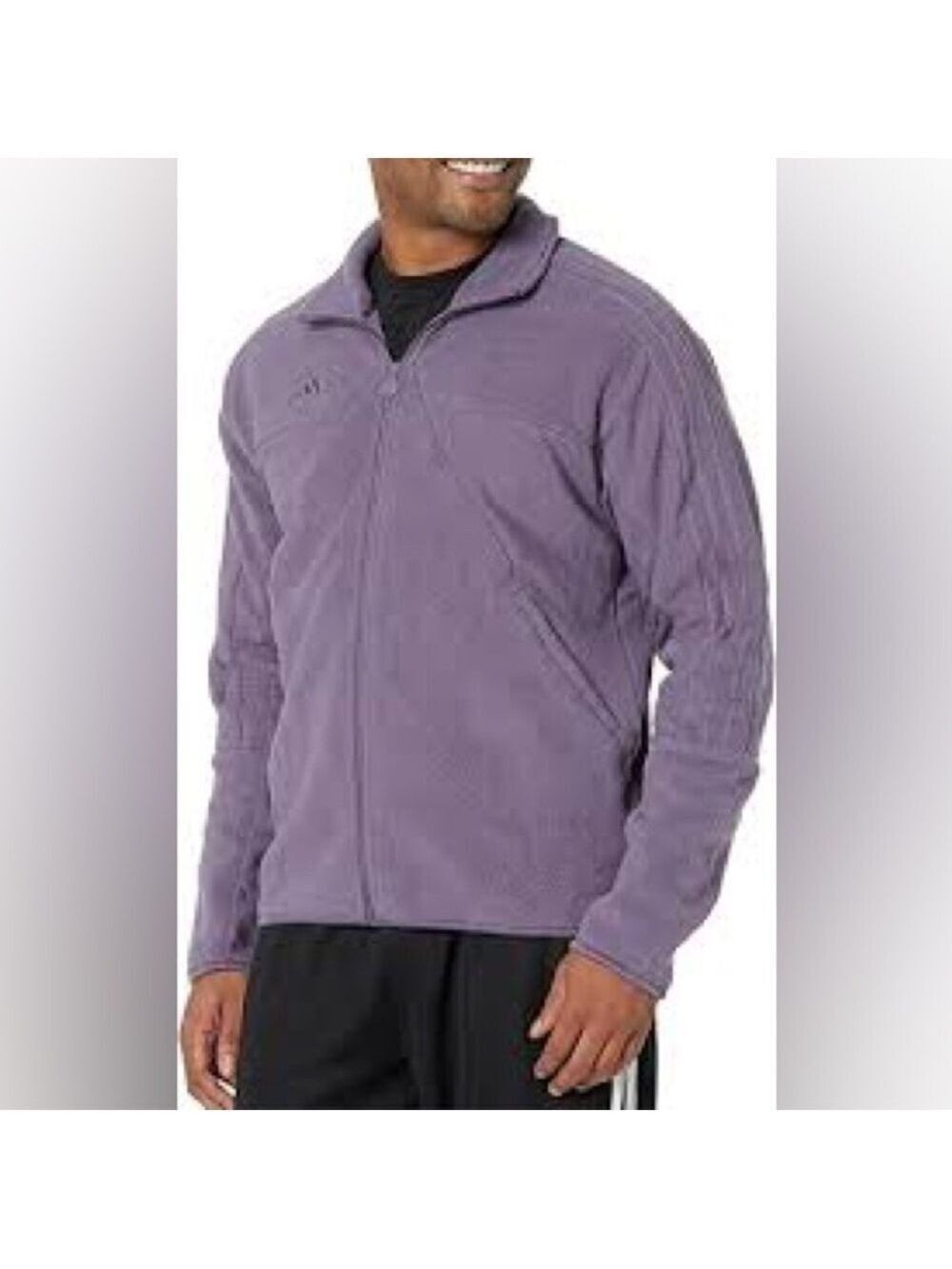 Men’s Purple Adidas Fleece Jacket Sz 2XLT